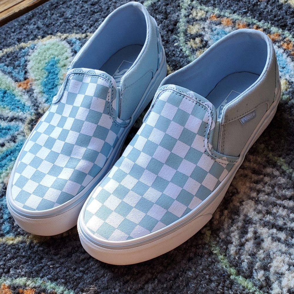 Vans asher slip on checkered